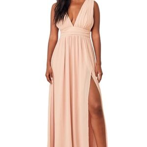 Lulu's Peach Maxi Dress